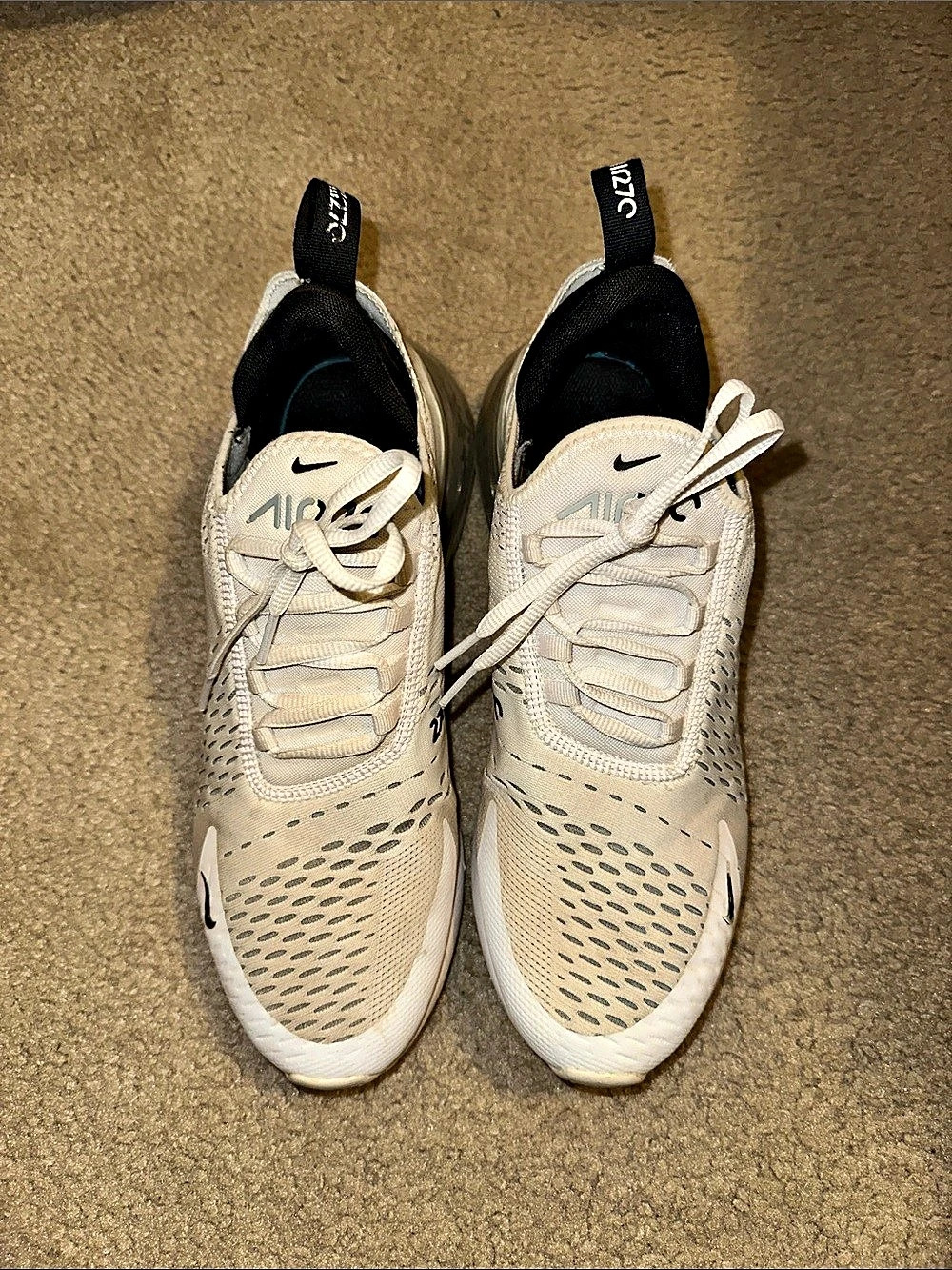 Nike Air Max 270 White & Black Sneakers